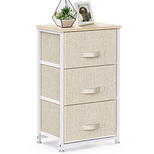 Pipishell 3 Drawer Fabric Dresser Storage Tower, Dresser Chest with Wo –  Pipi shell