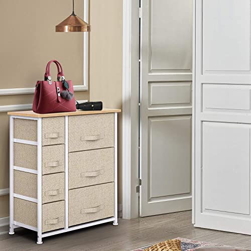 strapless open back dress 7 Drawer Fabric Dresser Storage Tower, Dresser Chest with Wood Top and –  Pipi shell
