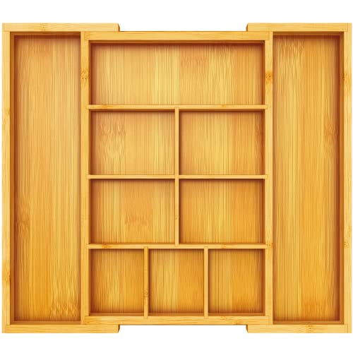 Bamboo Drawer Dividers Organizers Adjustable Expandable Wooden Separat –  Pipi shell