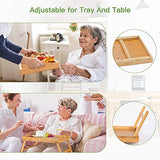 Bamboo Bed Tray Table With Foldable Legs, Breakfast Tray for Sofa, Bed, Eating, Working, Used As Laptop Desk Snack Tray By Pipishell